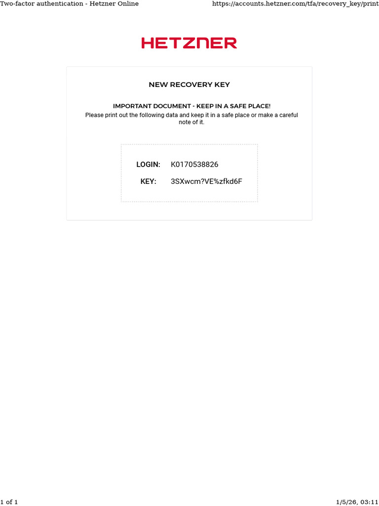 Two-Factor Authentication - Hetzner Online | PDF