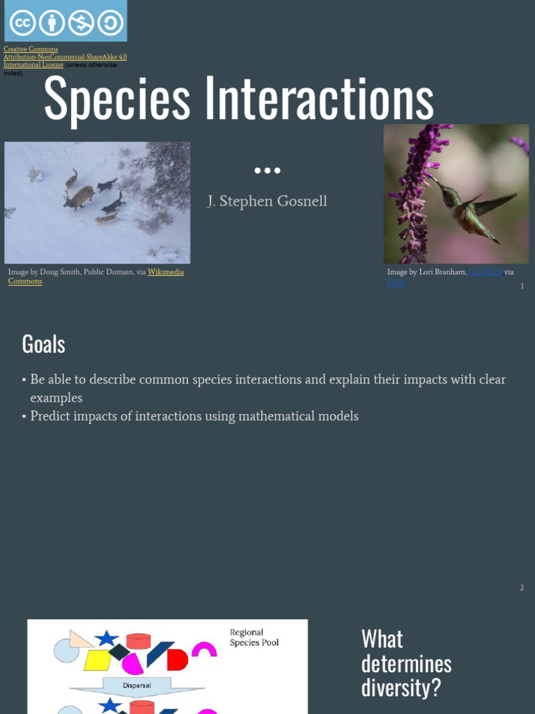 Understanding Species Interactions | PDF | Ecological Niche | Systems ...