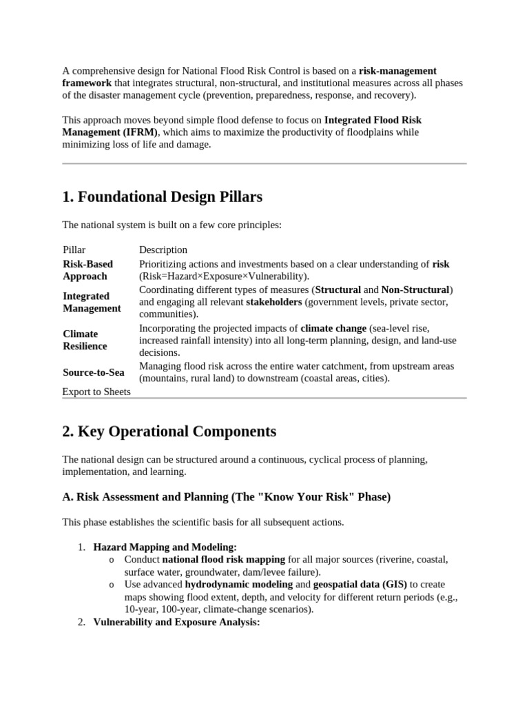 National Flood Risk Management Design | PDF | Flood | Emergency Management