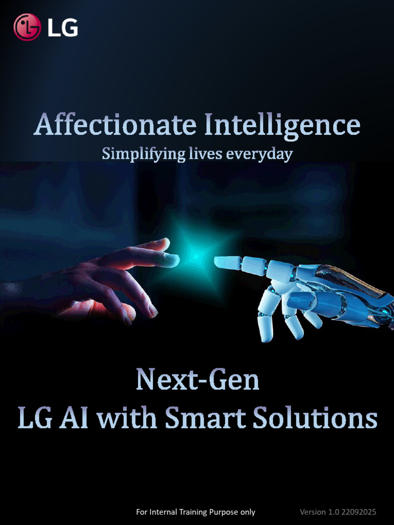 LG Affectionate Intelligence With Smart Features 22092025 | PDF ...