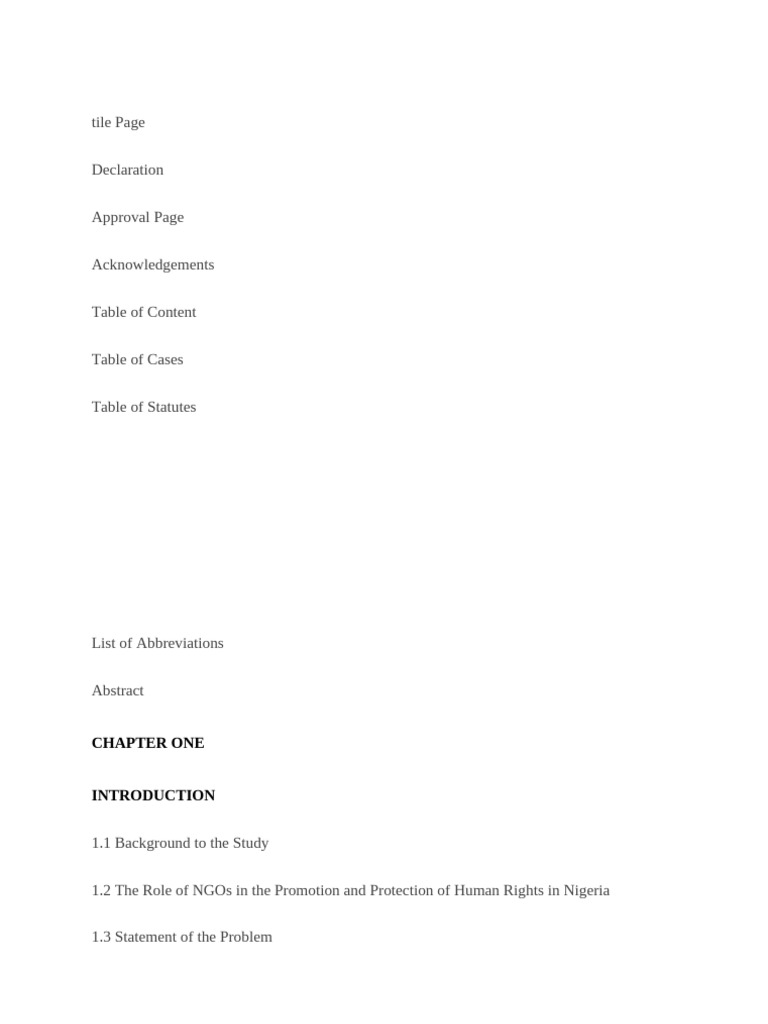The Role of Non Governmental Organizations in The Promotion and ...