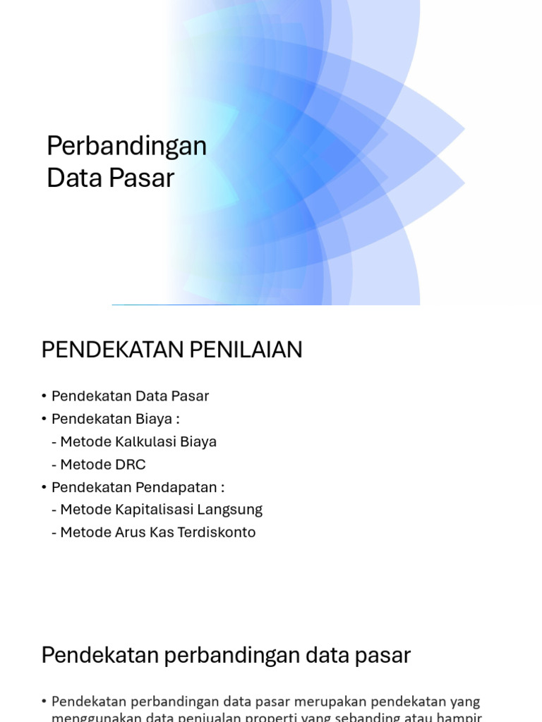 Pendekatan Perbandingan Data Pasar Properti | PDF