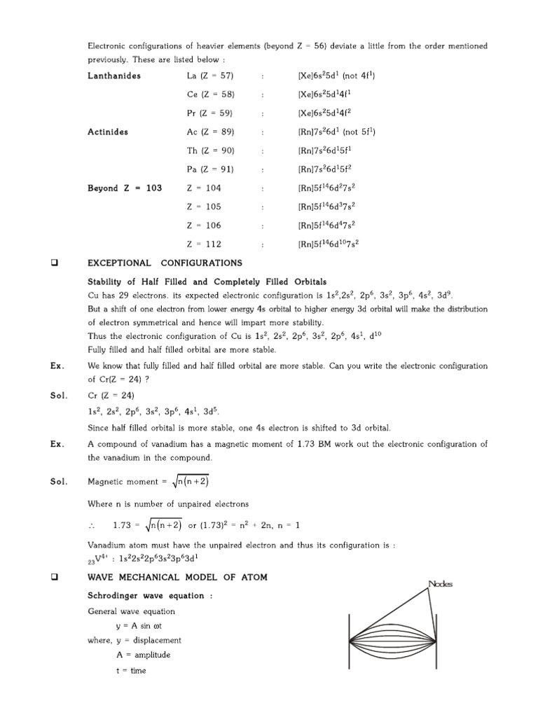 Wave Function of Electrons in Chemistry | PDF