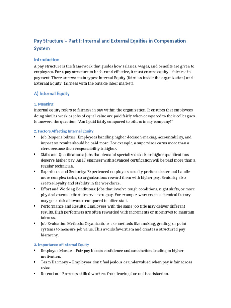 Understanding Pay Structure Equities | PDF | Cost Of Living | Employment