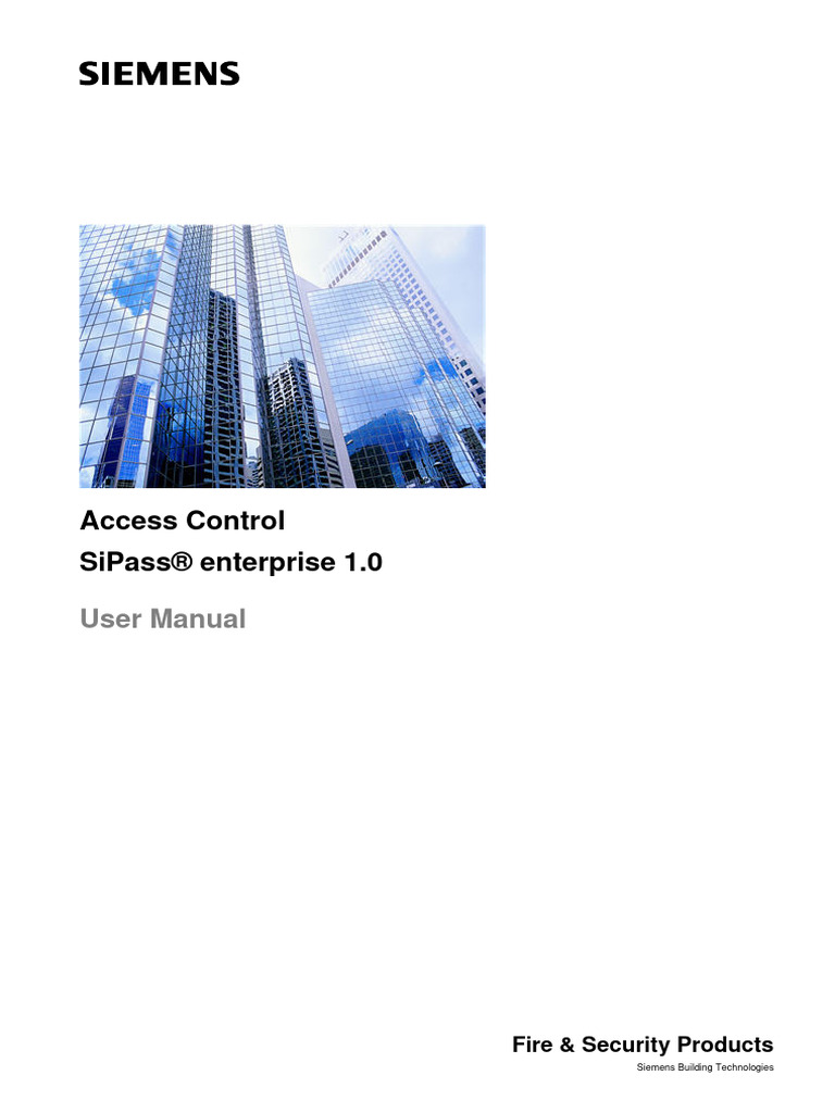 SiPass Enterprise User Manual Guide | PDF | Databases | Computer File