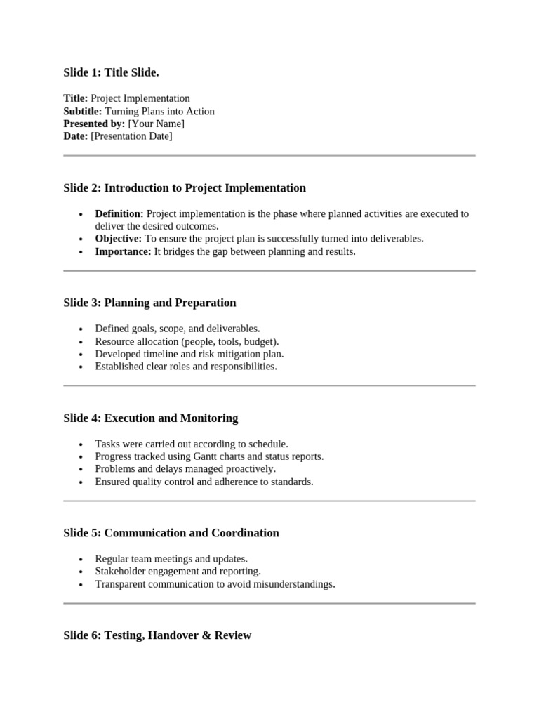 Effective Project Implementation Guide | PDF