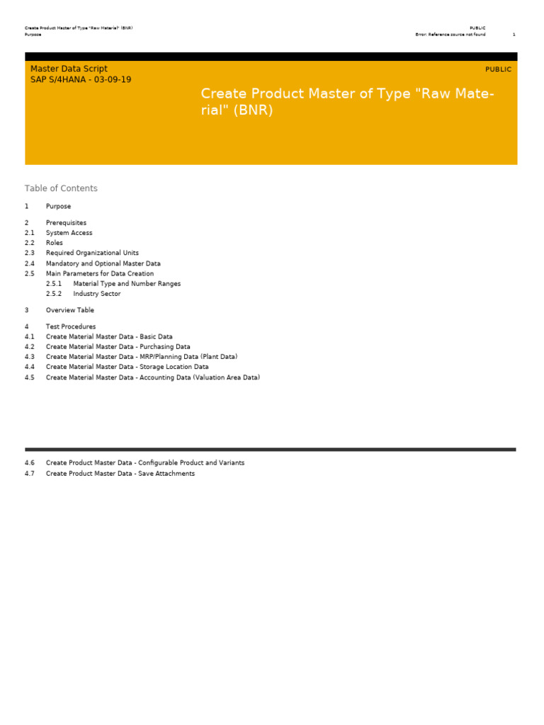 Create Raw Material Master Data in SAP | PDF | Information | Data