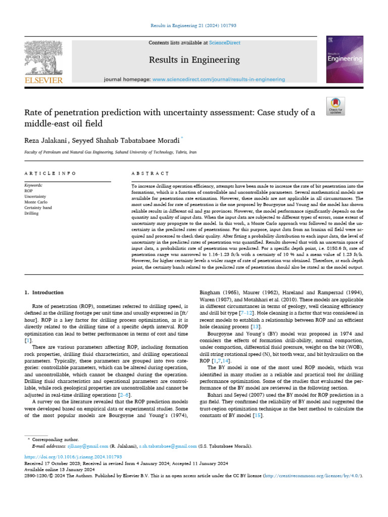 Predicting ROP with Uncertainty in Oil Fields | PDF | Monte Carlo ...