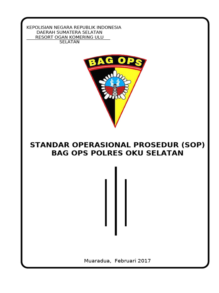 SOP Operasional Polres OKU Selatan | PDF