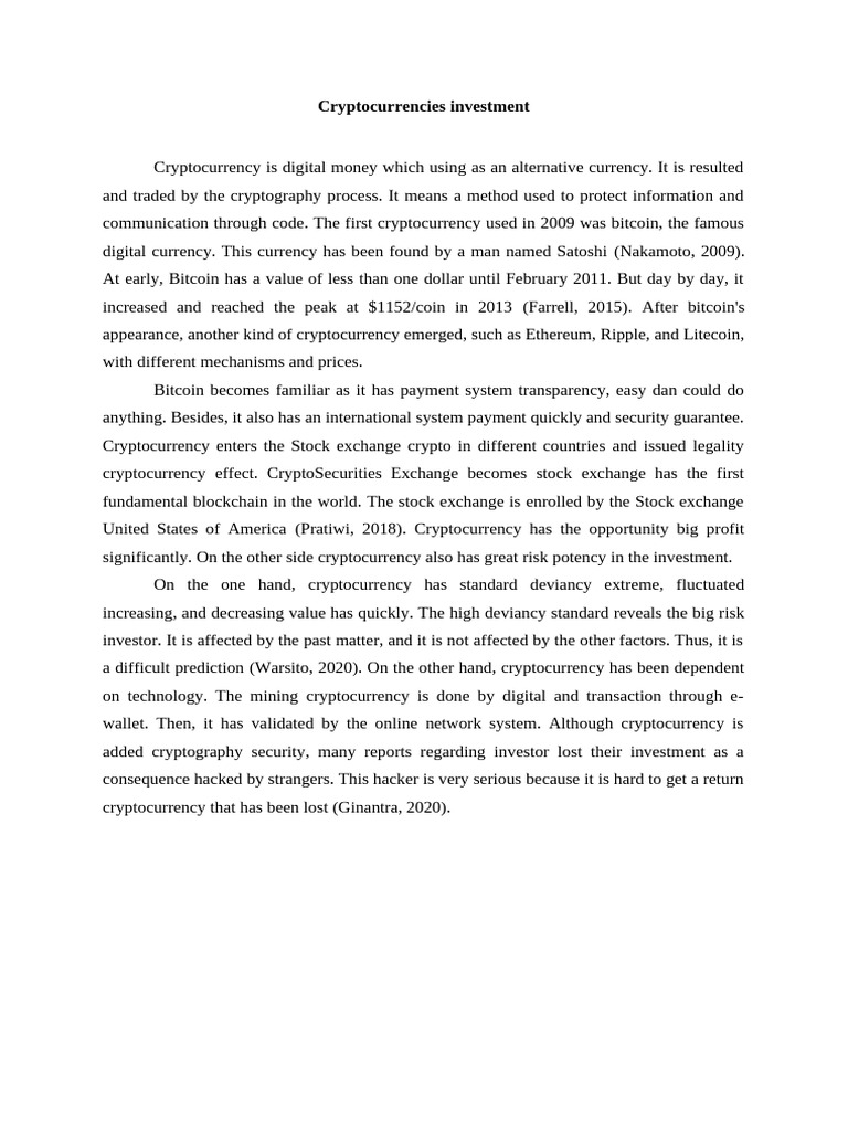Cryptocurrency Investment Insights | PDF | Cryptocurrency | Bitcoin