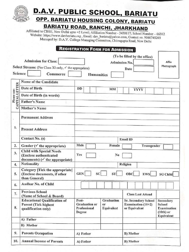 Dav Bariatu Form | PDF