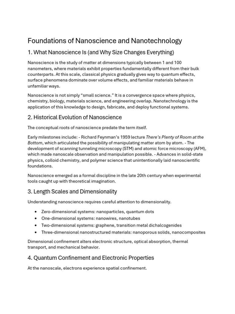 Understanding Nanoscience Fundamentals | PDF | Nanotechnology ...