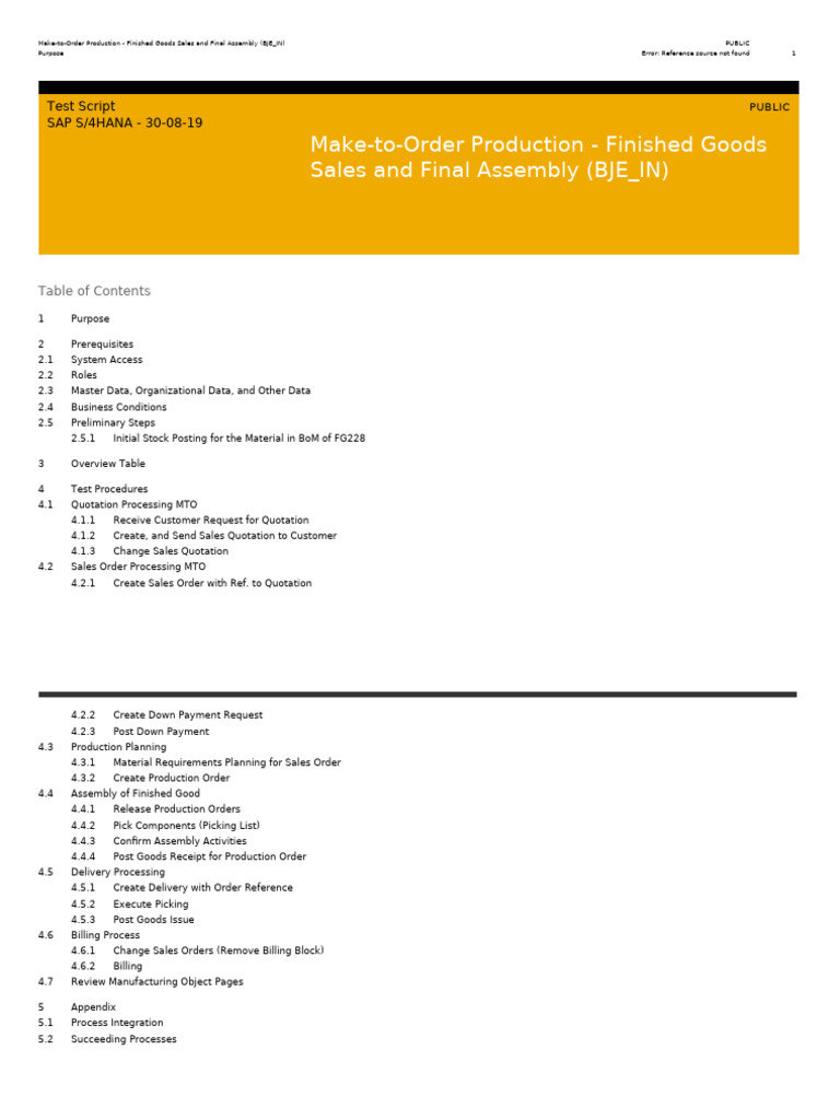 Make-to-Order Production Process Guide | PDF | Receipt | Business