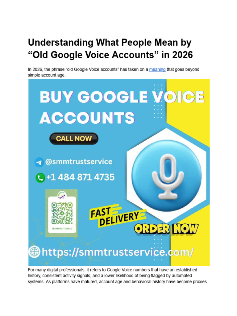 Understanding Old Google Voice Accounts | PDF | Communication | Narrative