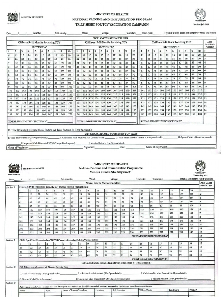 Vaccination Sheet | PDF