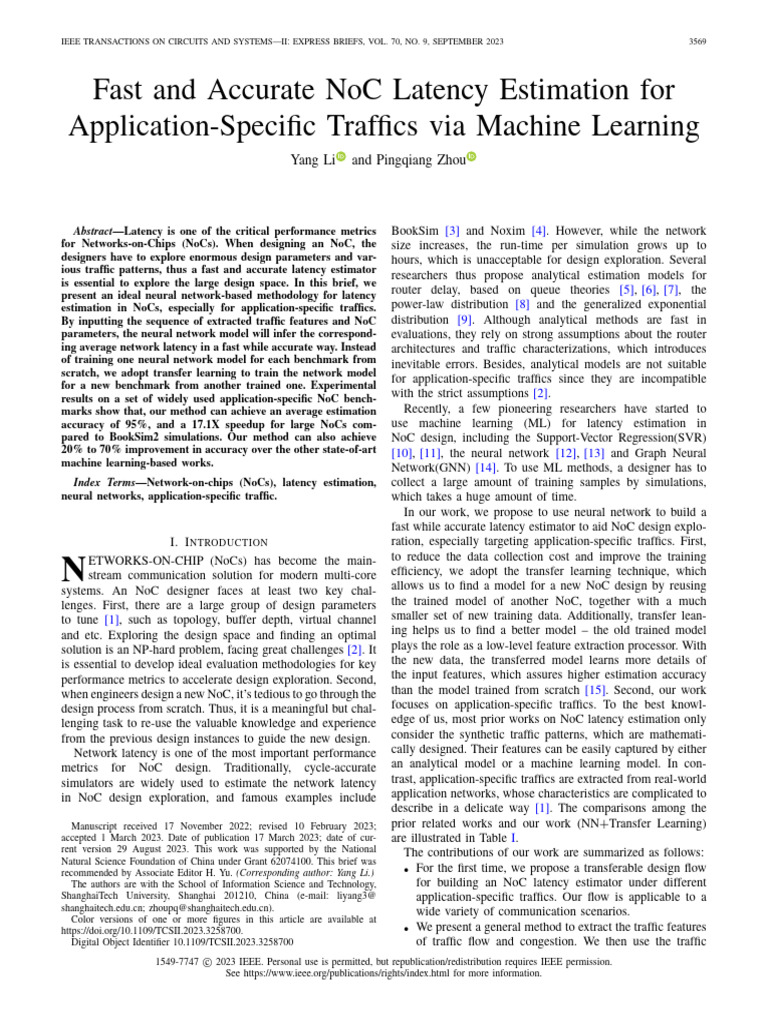 Machine Learning for NoC Latency Estimation | PDF | Machine Learning ...