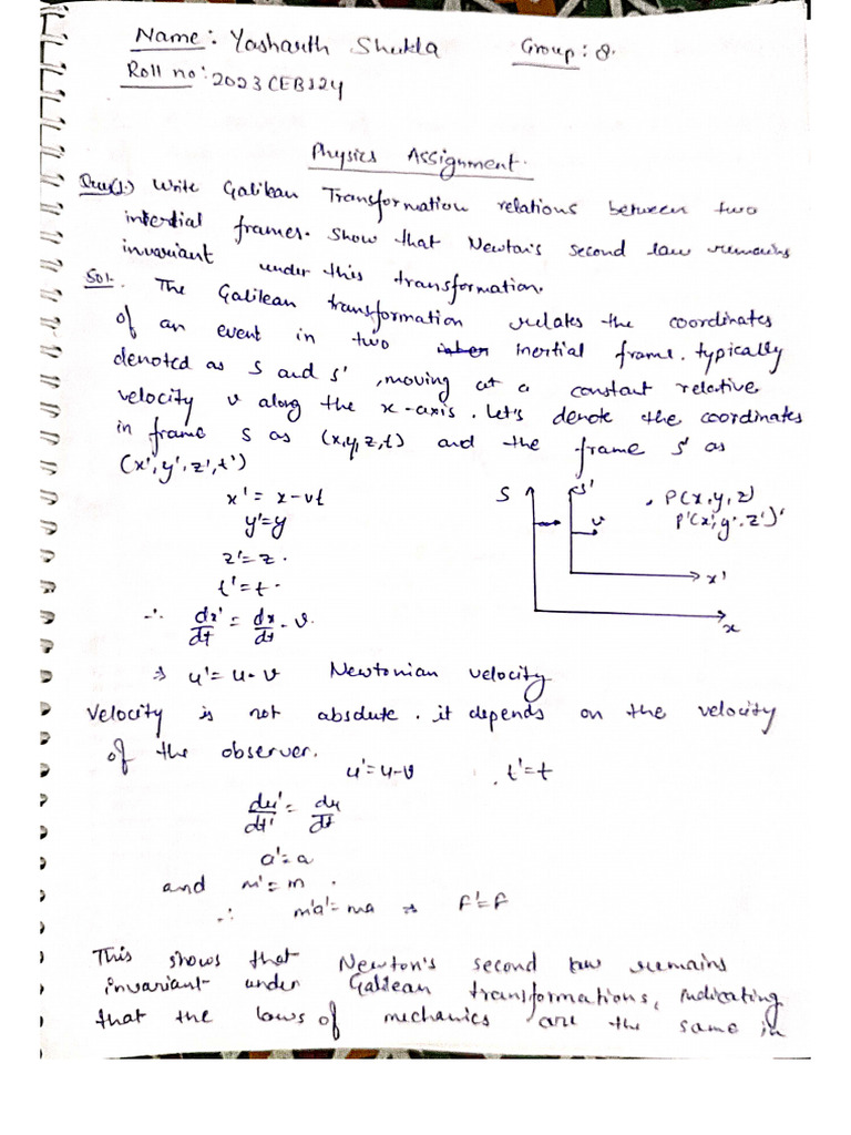 2023ceb124 Yasharth Physics Assignment | PDF