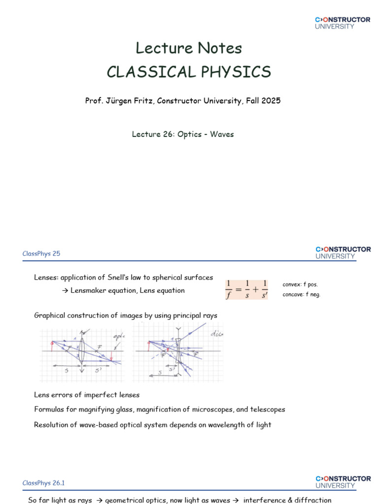 Optics and Wave Physics Overview | PDF | Waves | Coherence (Physics)
