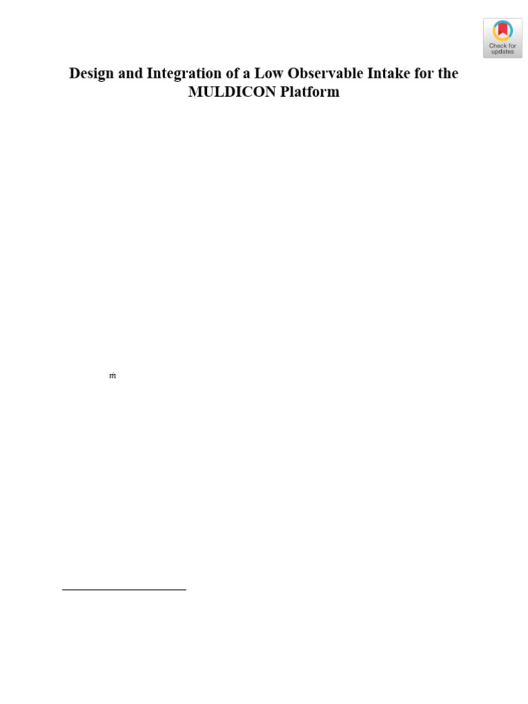 Design and Integration of A Low Observable Intake For The | PDF | Radar ...