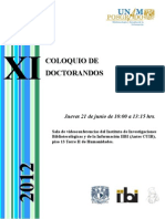 Programa XI Coloquio de Doctorandos 2012