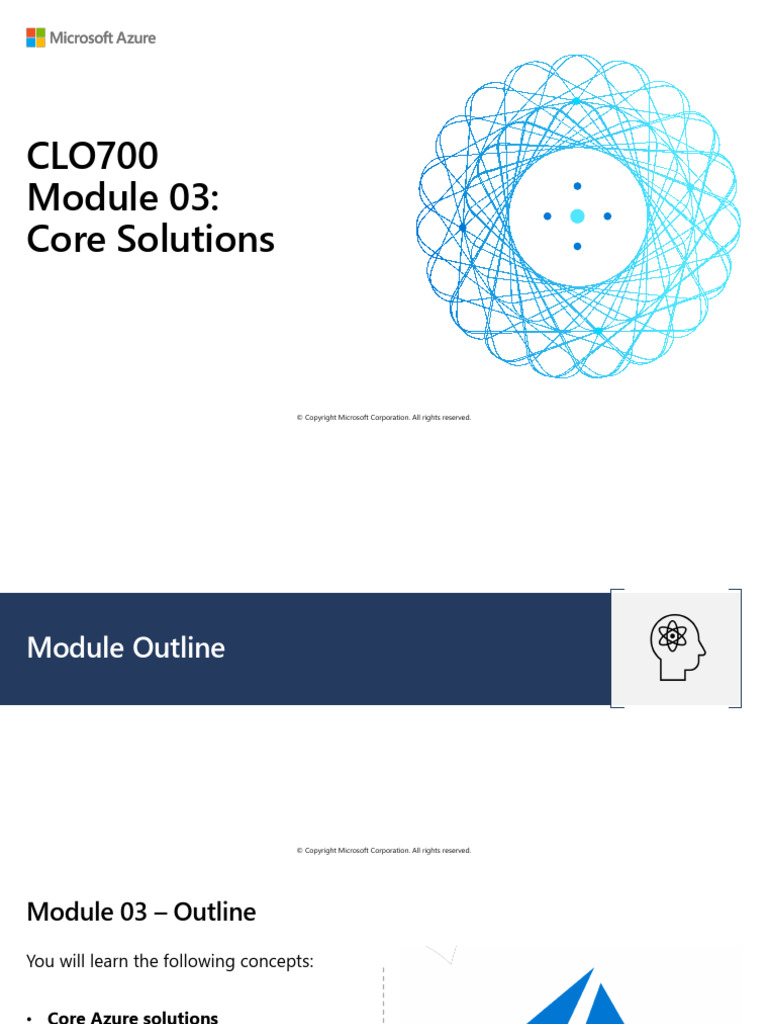 Core Azure Solutions Overview | PDF | Microsoft Azure | Internet Of Things