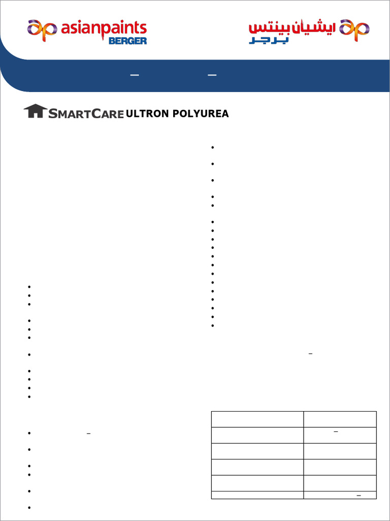 Smartcare Ultron Polyurea | PDF | Concrete | Materials
