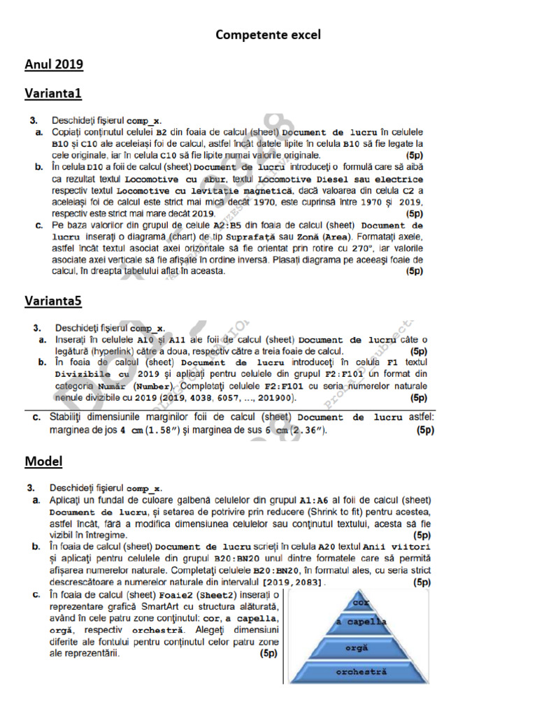 XII Competente Excel | PDF