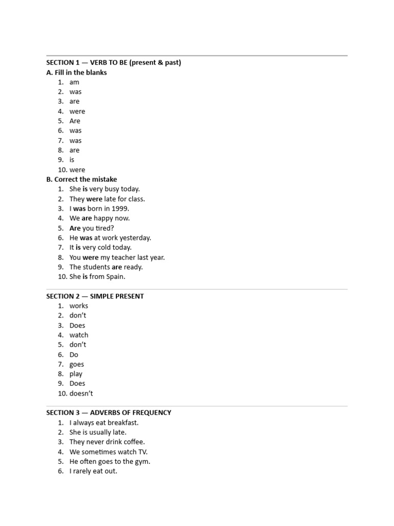 Answer Key | PDF | Language Families | Language Mechanics