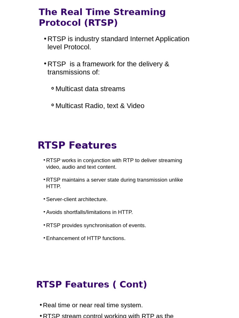 Understanding Real Time Streaming Protocol | PDF