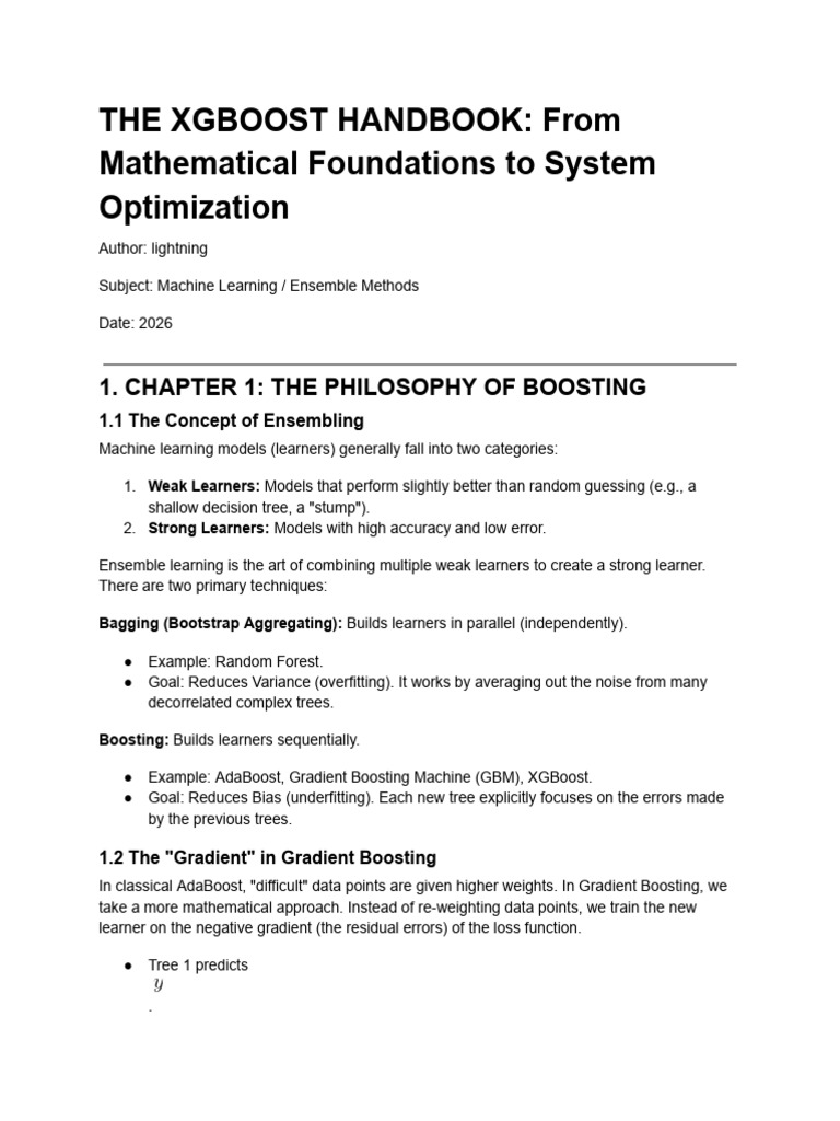 XGBoost Handbook: Boosting Explained | PDF | Statistical Analysis ...