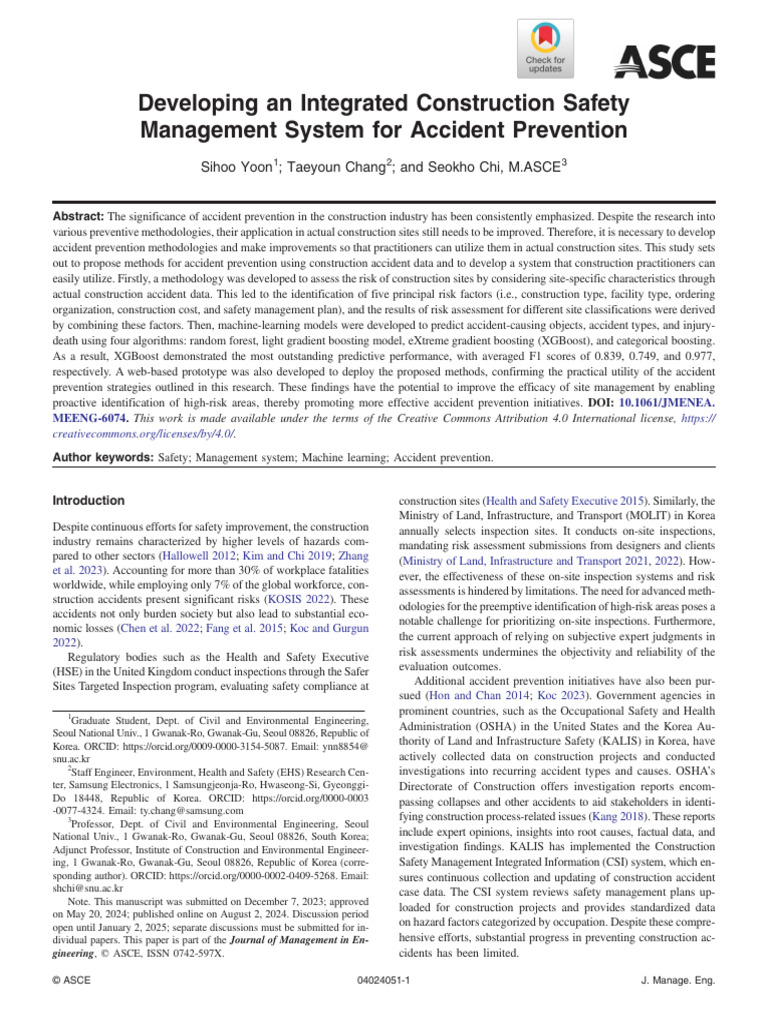 Integrated Safety Management in Construction | PDF | Risk | Risk Assessment