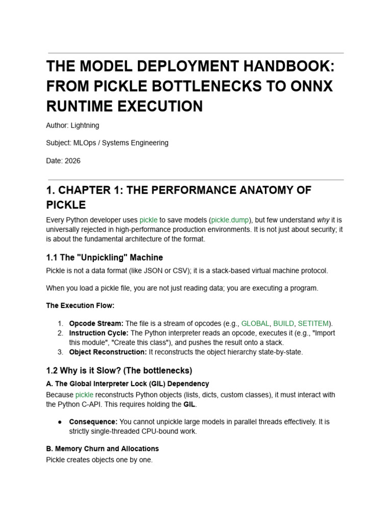 Transitioning from Pickle to ONNX Runtime | PDF | Graphics Processing ...