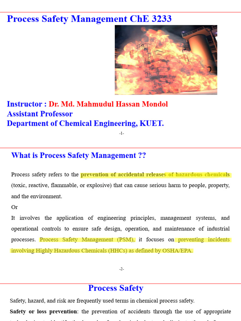 Process Safety Management Overview | PDF | Safety | Process Engineering