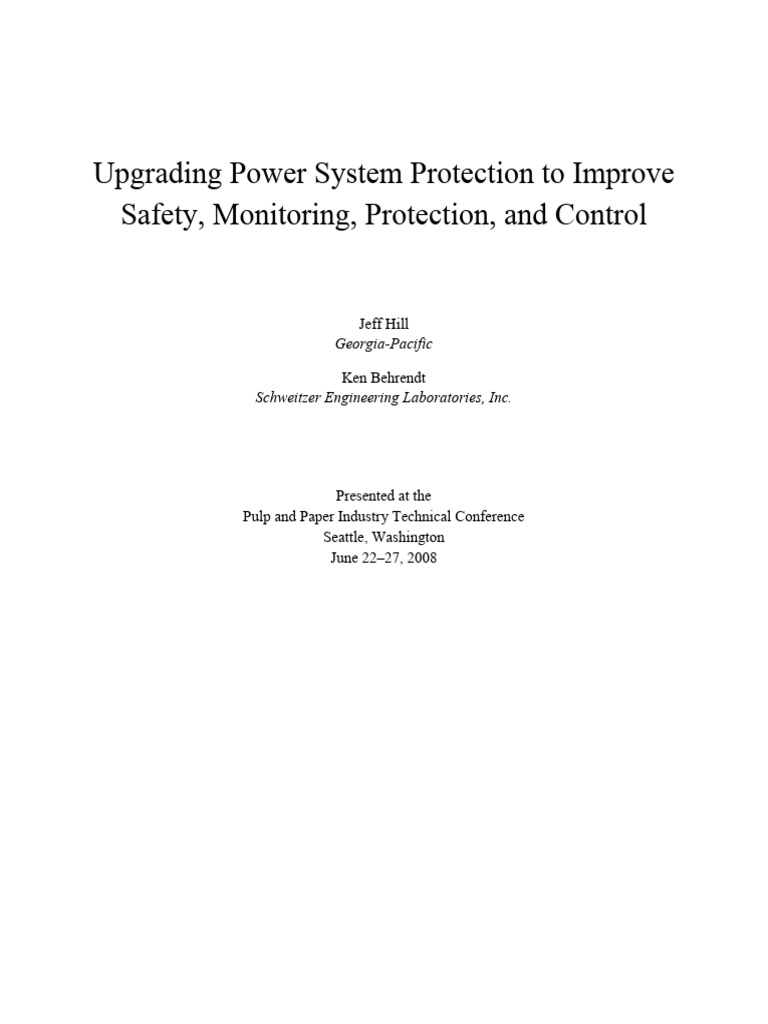 Upgrading Power System Protection | PDF | Relay | Electric Power ...