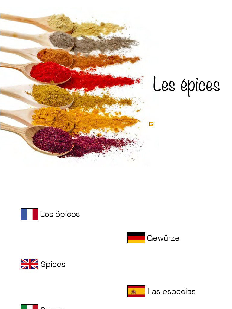 Les épices : histoire, types et bienfaits | PDF | Épice | Nourritures