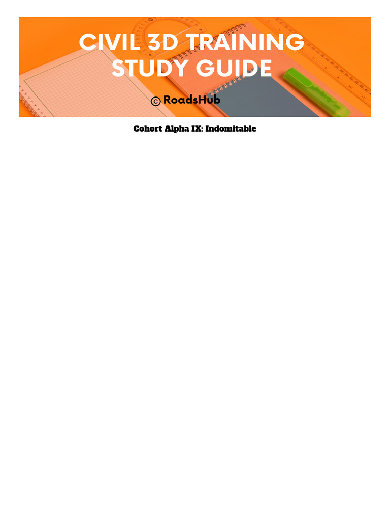 Civil 3D Training Study Guide 2025 | PDF | Road | Specification ...