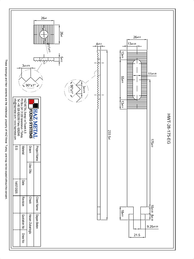 HWT-28-175-EG Technical Drawing Details | PDF