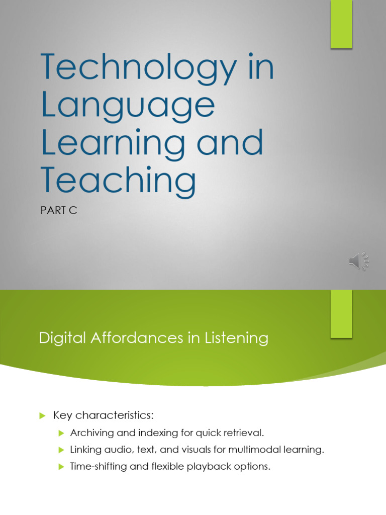 Technology in Language Learning & Teaching - Part C | PDF | Language ...