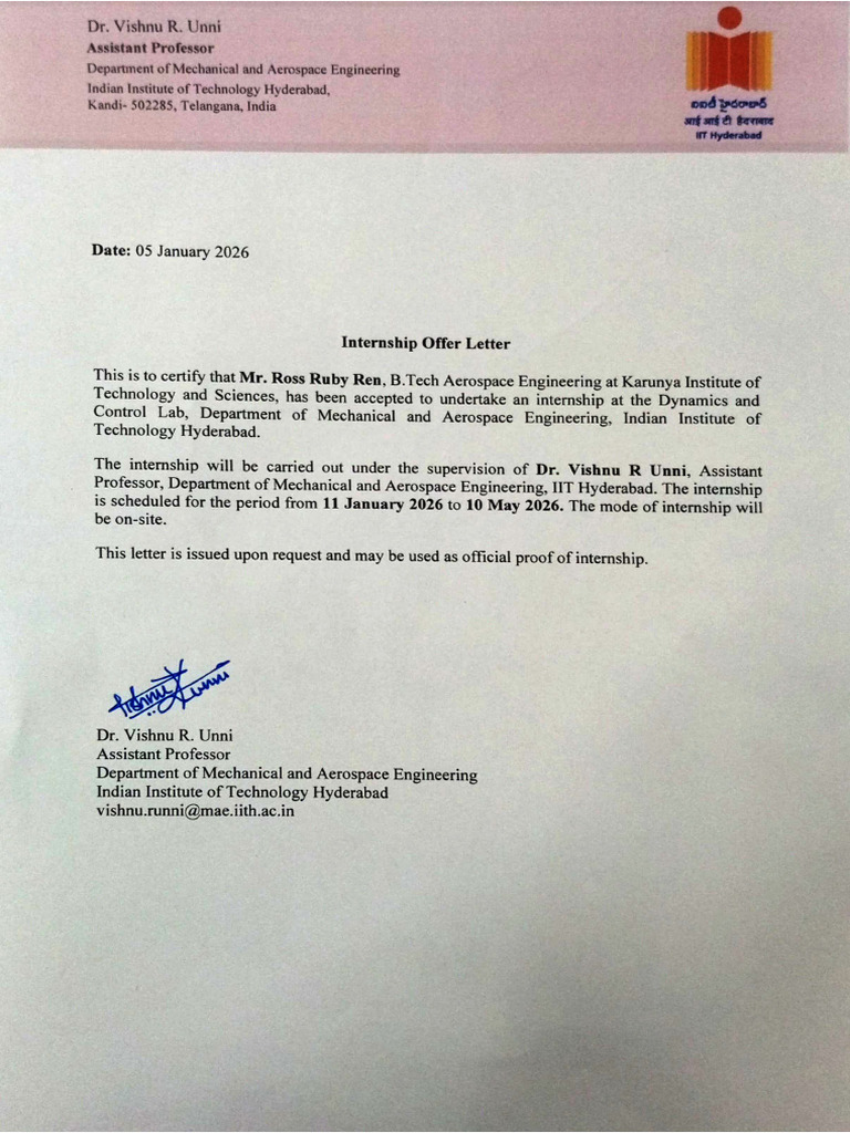 Internship Letter | PDF