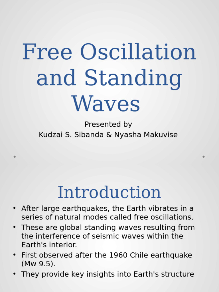Understanding Earth's Free Oscillations | PDF | Normal Mode | Waves