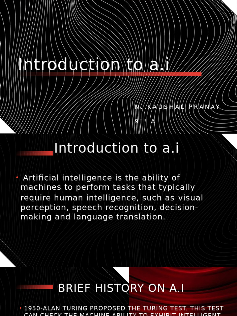 Introduction To AI by KAUSHAL 9A | PDF