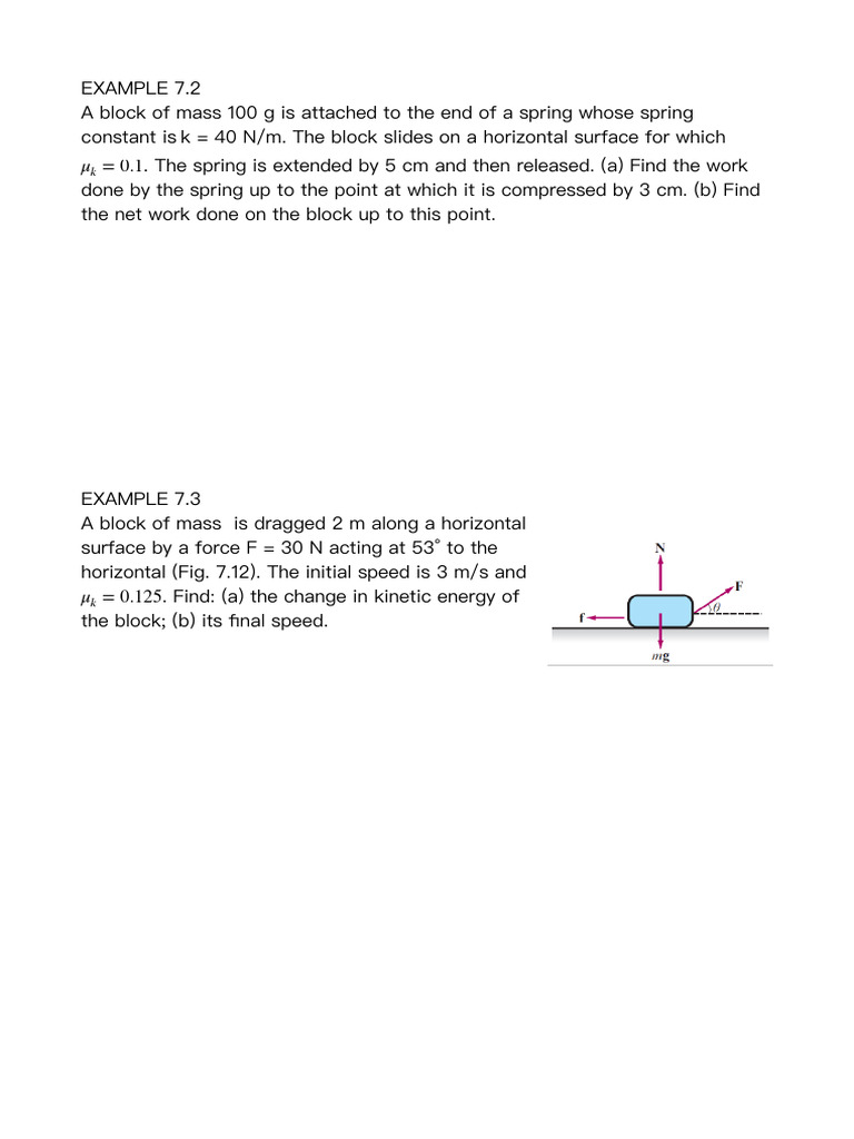 Work and Energy Calculations in Physics | PDF
