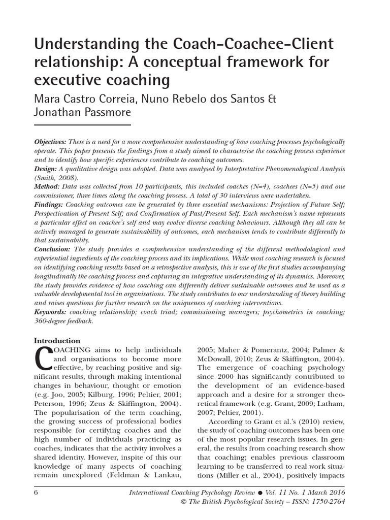 Understanding Coaching Dynamics and Outcomes | PDF | Experience | Self