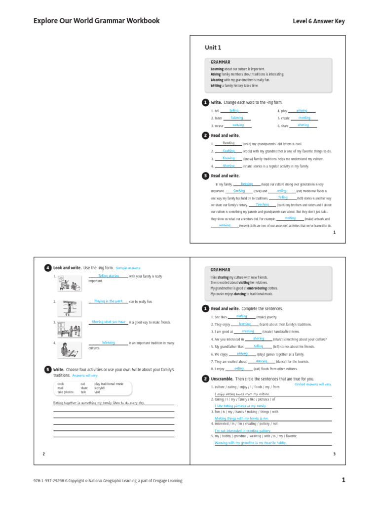 Level 6 Grammar Workbook Answer Key | PDF | Waste | Recycling