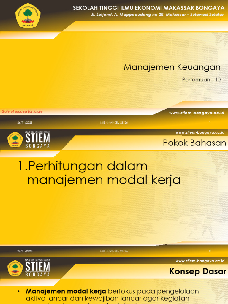 Manajemen Modal Kerja: Perhitungan & Analisis | PDF