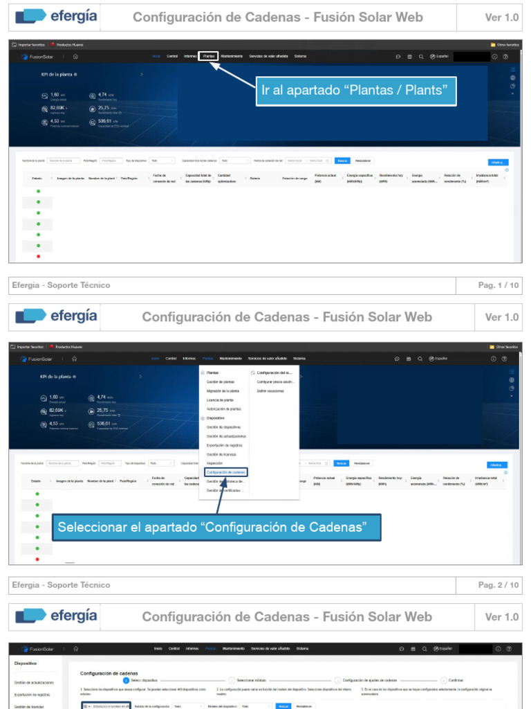 10 Configuracion de Cadenas Fusion Solar Web V1 | PDF | Informática