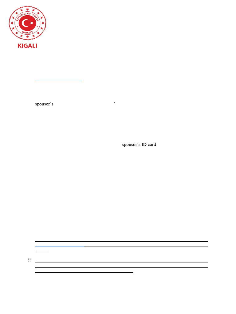 Student Visa Requirements: WWW - Konsolosluk.gov - TR | PDF