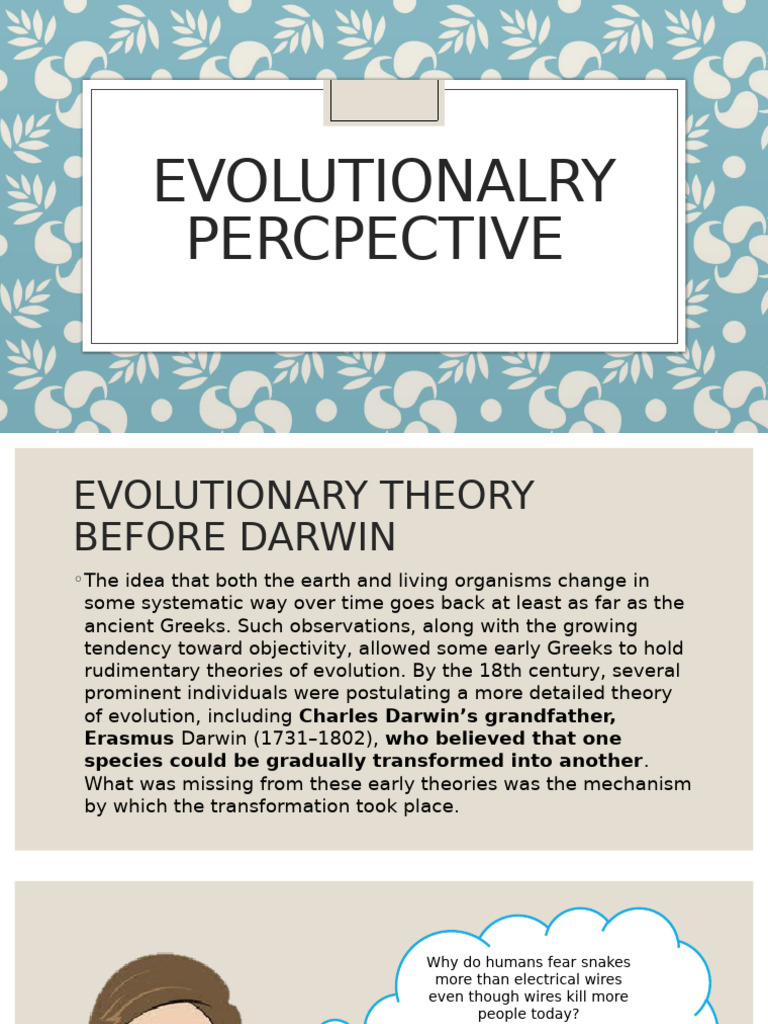 Evolutionary Percpective Final 30112025 040153pm | PDF | Evolution ...