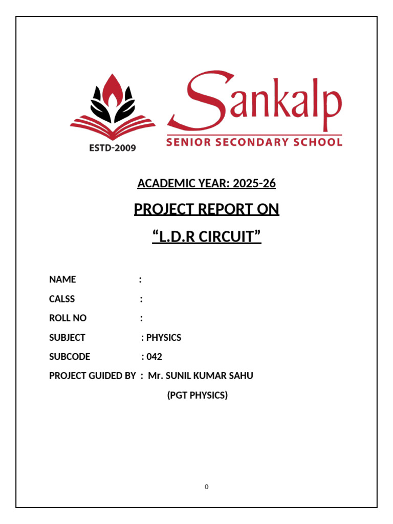 Project Report On 