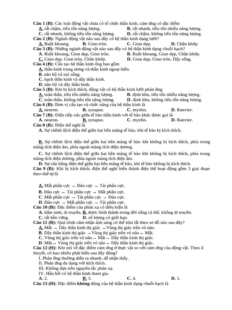 Sinh 111 | PDF
